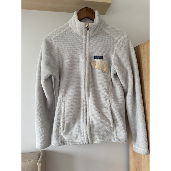 Patagonia Jackets & Blazers - Patagonia Womens M White Snap Pocket Full Zip Polartech Synchilla Fleece Jacket